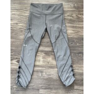 Under Armour Cropped Leggings High Waisted Compression Workout Wear S Sporty Y2K